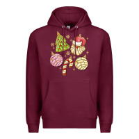 Burgundy christmas conchas Premium Hoodie - MaliasSmallBusiness