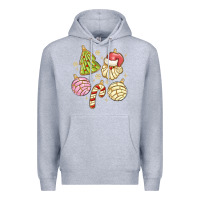 Heather Grey christmas conchas Premium Hoodie - MaliasSmallBusiness