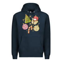 Navy christmas conchas Premium Hoodie - MaliasSmallBusiness