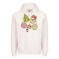 Pale Pink christmas conchas Premium Hoodie - MaliasSmallBusiness