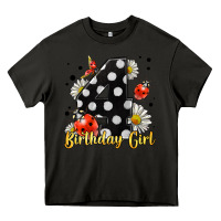 Asphalt ladybug birthday girl age 4 Heavy Core Tee - LillyAllenDesigns