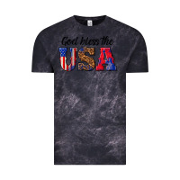 Cloud Black god bless the usa Vintage Tee - texasbilliewilder