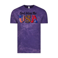 Cloud Purple god bless the usa Vintage Tee - texasbilliewilder