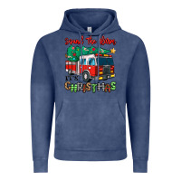 Vintage Denim sound the alarm its christmas fire truck Vintage Hoodie - MaliasSmallBusiness