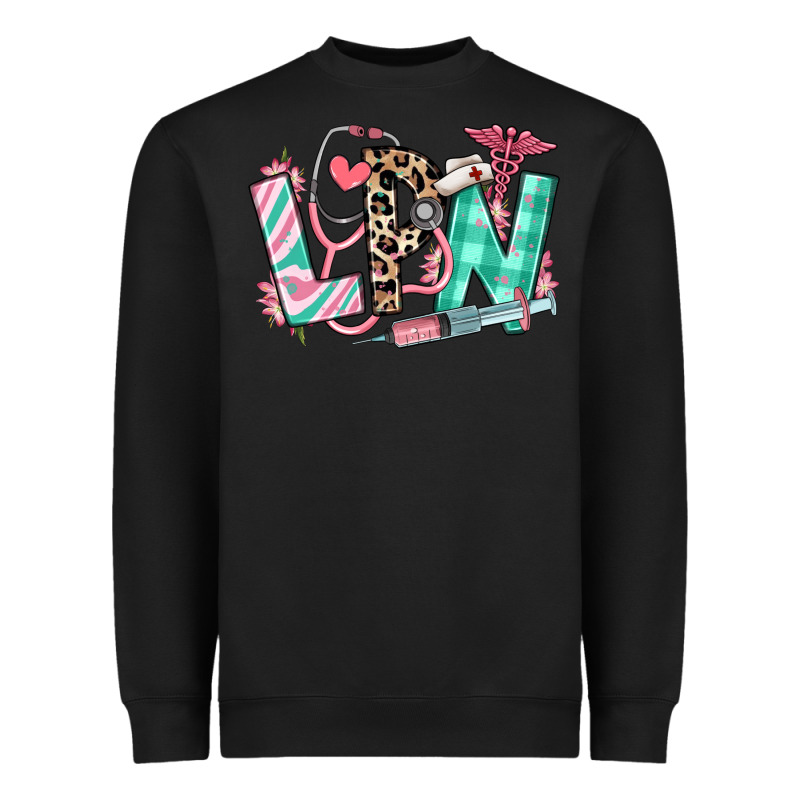 Floral Lpn Licensed Practical Nurse Heavyweight Sweatshirt by RanaPortraitStore | Teevron