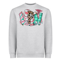 Heather Grey floral lpn licensed practical nurse Heavyweight Sweatshirt - RanaPortraitStore