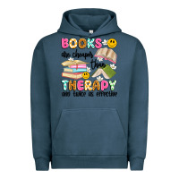 Pigment Midnight Navy books are cheaper than therapy and twice as effective Urban Hoodie - Artiststas