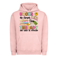 Pigment Salmon books are cheaper than therapy and twice as effective Urban Hoodie - Artiststas