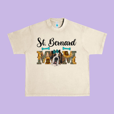 Western St. Bernard Mom Urban Heavy Tee Designed By Ranaportraitstore