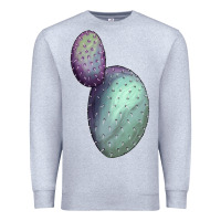 Heather Grey opunthia santa rita cactus Premium Sweatshirt - LillyAllenDesigns