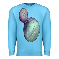 Ocean Blue opunthia santa rita cactus Premium Sweatshirt - LillyAllenDesigns
