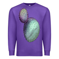 Purple opunthia santa rita cactus Premium Sweatshirt - LillyAllenDesigns