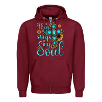 Burgundy then sings my soul cross Zipper Hoodie - JahusDesignShop