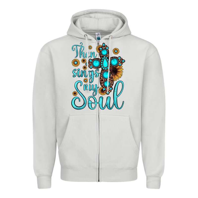 Then Sings My Soul Cross Zipper Hoodie by JahusDesignShop | Teevron