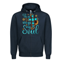 Navy then sings my soul cross Zipper Hoodie - JahusDesignShop