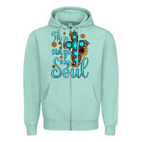 Seafoam then sings my soul cross Zipper Hoodie - JahusDesignShop