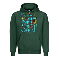 Sports Green then sings my soul cross Zipper Hoodie - JahusDesignShop