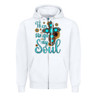 White then sings my soul cross Zipper Hoodie - JahusDesignShop