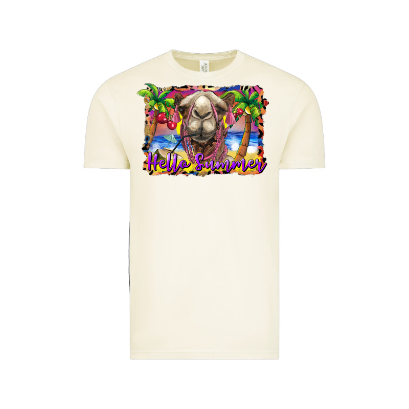 Hello Summer Camel At The Beach Vintage Tee by BarkalooDesign | Teevron