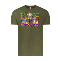 Vintage Olive hello summer camel at the beach Vintage Tee - BarkalooDesign