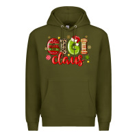 Army Green gigi claus Premium Hoodie - MaliasSmallBusiness