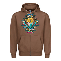 Chestnut cowhide leopard bull skull aztec Zipper Hoodie - JahusDesignShop