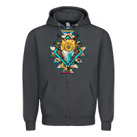 Smoke cowhide leopard bull skull aztec Zipper Hoodie - JahusDesignShop