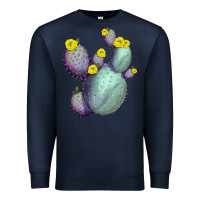 Navy Opunthia Santa Rita Cacti Premium Sweatshirt - LillyAllenDesigns