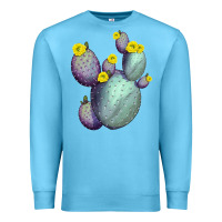Ocean Blue Opunthia Santa Rita Cacti Premium Sweatshirt - LillyAllenDesigns