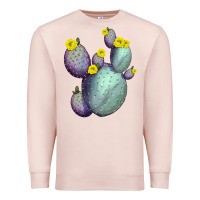 Pale Pink Opunthia Santa Rita Cacti Premium Sweatshirt - LillyAllenDesigns