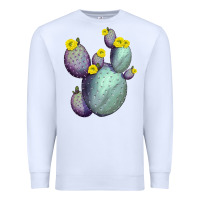 White Opunthia Santa Rita Cacti Premium Sweatshirt - LillyAllenDesigns