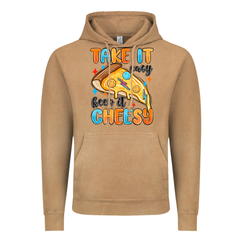 Take It Easy Keep It Cheesy Vintage Hoodie by MaliasSmallBusiness | Teevron