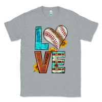 Heather Grey western love baseball Classic Tee - HRA Design Shop