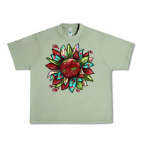 Oil Green Cherry sunflower Urban Heavy Tee - texasbilliewilder