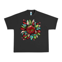 Pigment Black Cherry sunflower Urban Heavy Tee - texasbilliewilder