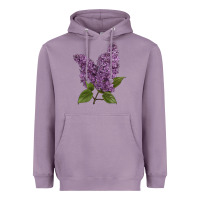 Lavender Purple Lilac Flower Illustrations Heavyweight Hoodie - LillyAllenDesigns