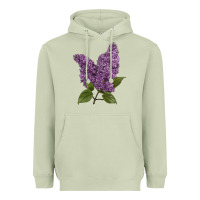 Matcha Purple Lilac Flower Illustrations Heavyweight Hoodie - LillyAllenDesigns
