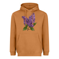 Meerkat Purple Lilac Flower Illustrations Heavyweight Hoodie - LillyAllenDesigns