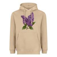 Mushroom Purple Lilac Flower Illustrations Heavyweight Hoodie - LillyAllenDesigns