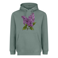 Sage Purple Lilac Flower Illustrations Heavyweight Hoodie - LillyAllenDesigns