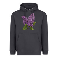 Smoke Purple Lilac Flower Illustrations Heavyweight Hoodie - LillyAllenDesigns