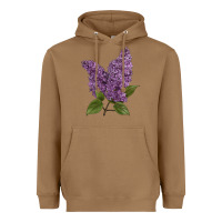 Toasted Coconut Purple Lilac Flower Illustrations Heavyweight Hoodie - LillyAllenDesigns