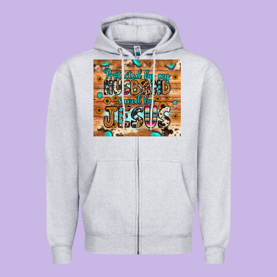 Protected Husband Saved By Jesus Zipper Hoodie Designed By Jahusdesignshop