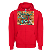 Red protected husband saved by jesus Zipper Hoodie - JahusDesignShop