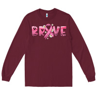 Burgundy brave with ribbon Long Sleeve Tee - HRA Design Shop