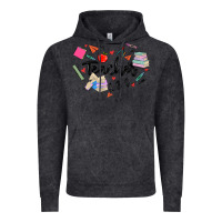 Vintage Black teacher heart Vintage Hoodie - MaliasSmallBusiness