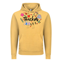 Vintage Mustard teacher heart Vintage Hoodie - MaliasSmallBusiness