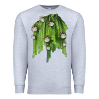 Heather Grey Selenicereus Cactus Premium Sweatshirt - LillyAllenDesigns