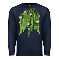 Navy Selenicereus Cactus Premium Sweatshirt - LillyAllenDesigns