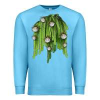 Ocean Blue Selenicereus Cactus Premium Sweatshirt - LillyAllenDesigns